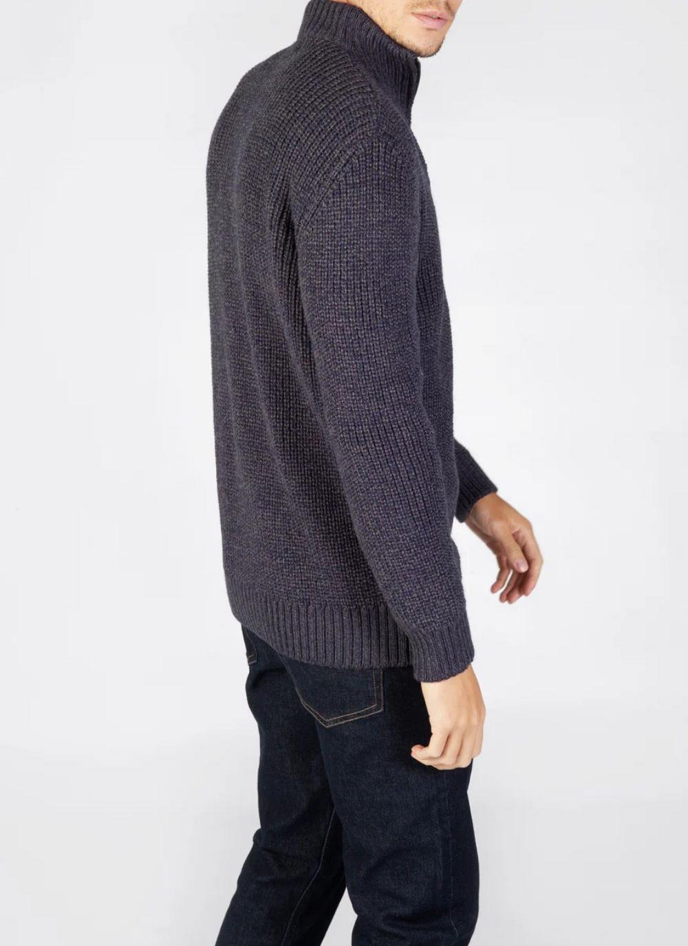 Ribbed Zip Neck Troyer Sweater